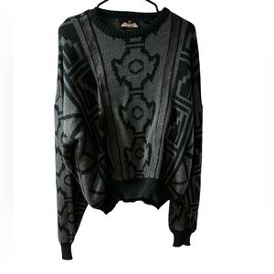 Vintage RAF sweater with leather accents Sz XL EUC